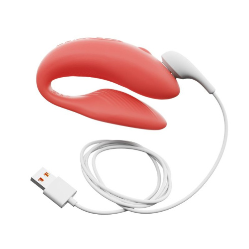 We-Vibe Chorus - вибратор для пар с сенсорным пультом и управлением через телефон коралловый